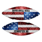 米国国旗の輝ききらきら光る名前をカスタムするとチーム アメリカンフットボール (パネル)