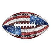 米国国旗の輝ききらきら光る名前をカスタムするとチーム アメリカンフットボール (正面)
