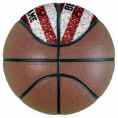 米国国旗の輝ききらきら光る名前をカスタムするとチーム バスケットボール (右)