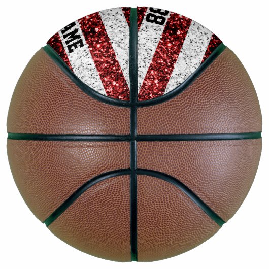 米国国旗の輝ききらきら光る名前をカスタムするとチーム バスケットボール (右)