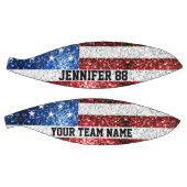 米国国旗の輝ききらきら光る名前をカスタムするとチーム バスケットボール (パネル)
