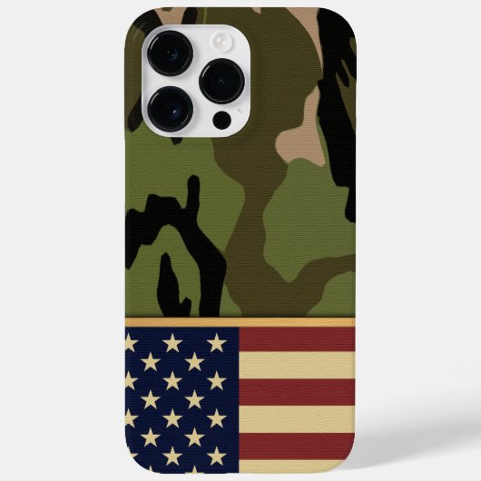 米国国旗の迷彩柄 Case-Mate iPhoneケース (裏面)