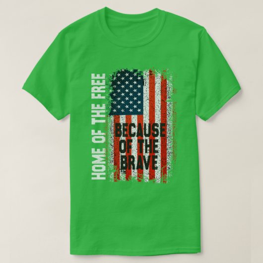 米国国旗の退役軍人男性へ女性キッズホームオブT Tシャツ (デザイン正面)