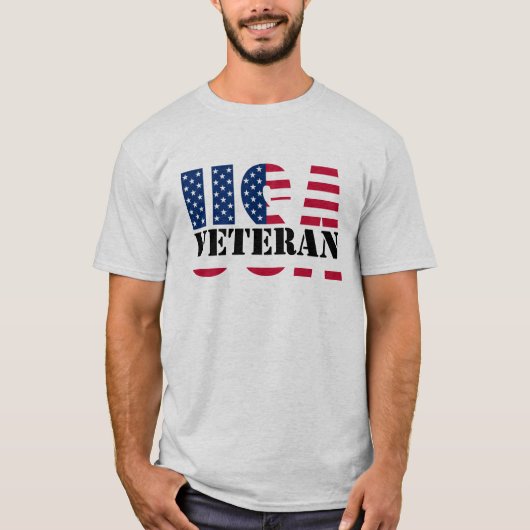 米国国旗の退役軍人Tシャツ Tシャツ (正面)