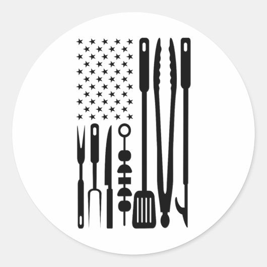 米国国旗の道具BbqツールGriller Pitmaster ラウンドシール (正面)