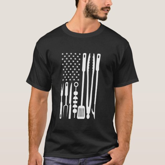 米国国旗の道具BbqツールGriller Pitmaster Tシャツ (正面)
