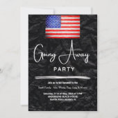米国国旗の遠くにパーティー|軍隊 招待状 (正面)