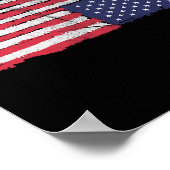 米国国旗の遭難逆統一された州U ポスター (角)