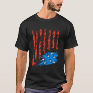 米国国旗の遭難逆統一された州U Tシャツ