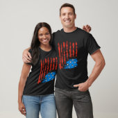 米国国旗の遭難逆統一された州U Tシャツ (ユニセックス)