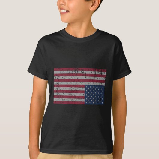 米国国旗の遭難逆統一された州U Tシャツ (正面)