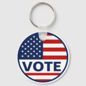米国国旗の選大統領の択 キーホルダー (正面)