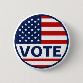 米国国旗の選大統領の択 缶バッジ (正面)