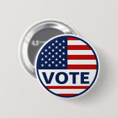 米国国旗の選大統領の択 缶バッジ (正面&裏面)