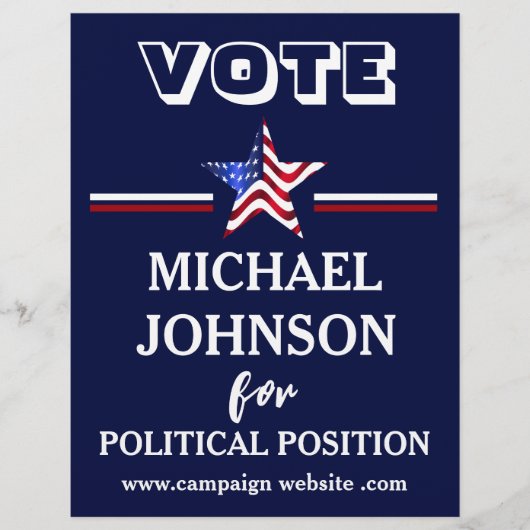 米国国旗の選挙運動 チラシ (正面)