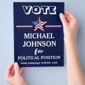 米国国旗の選挙運動 チラシ (手)