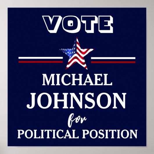米国国旗の選挙運動 ポスター (正面)