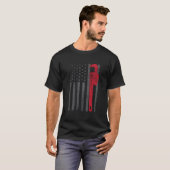 米国国旗の配管工ヴィンテージ配管工の男性 Tシャツ (正面フル)