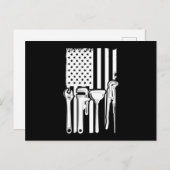米国国旗の配管配管配管配管工ツール工芸品 ポストカード (正面/裏面)