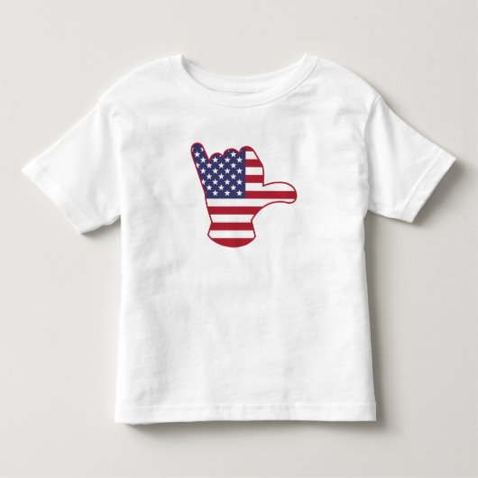 米国国旗の釈迦記号 トドラーTシャツ (正面)