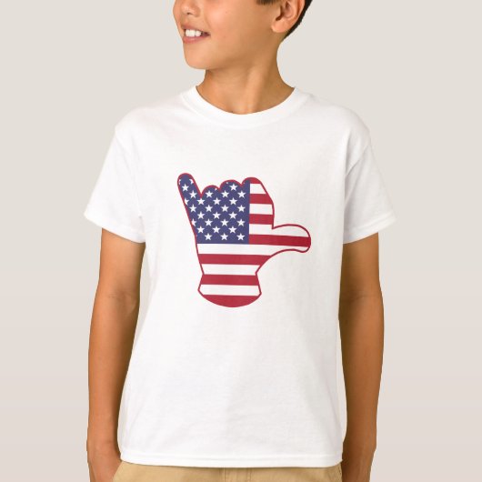 米国国旗の釈迦記号 Tシャツ (正面)