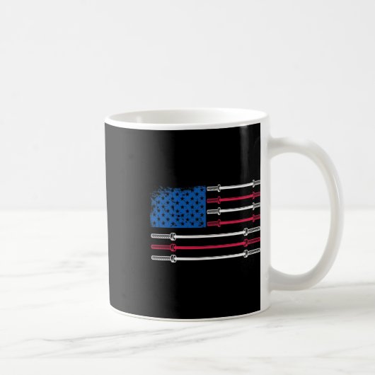 米国国旗の重量挙げバーベル愛国愛フィッネ コーヒーマグカップ (右)