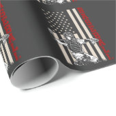 米国国旗の野球捕手、米国のスポーツマン ラッピングペーパー (ロールコーナー)