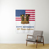 米国国旗の金ゴールドブーツ軍隊退職 タペストリー (インサイチュ)