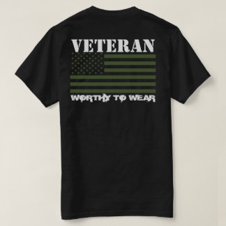米国国旗の陸軍トリデントGRN-退役軍人-衣服に値する Tシャツ