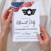 米国国旗の陸軍軍隊退職パーティー 招待状