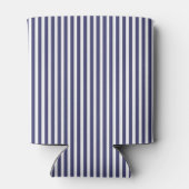 米国国旗の青と白のストライプ 缶クーラー (裏面)