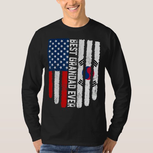 米国国旗の韓国国旗の最高のグラダード・エバー Tシャツ (正面)