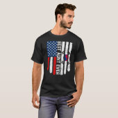 米国国旗の韓国国旗の最高の叔母エバーファミー Tシャツ (正面フル)
