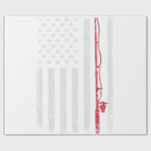 米国国旗の魚釣りシャツヴィンテージ魚釣りTシャツ ラッピングペーパー (フラット)