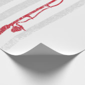 米国国旗の魚釣りシャツヴィンテージ魚釣りTシャツ ラッピングペーパー (角)