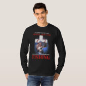 米国国旗の魚釣り考えの神について Tシャツ (正面フル)