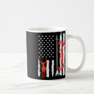 米国国旗の鹿の弓狩り愛国射手ハンターM コーヒーマグカップ