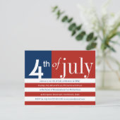 米国国旗の7月4日パーティの招待状 招待状 (スタンド正面)