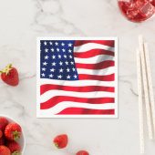 米国国旗の7月4日パーティー スタンダードカクテルナプキン (インサイチュ)