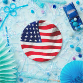 米国国旗の7月4日パーティー ペーパープレート (パーティー)