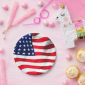 米国国旗の7月4日パーティー ペーパープレート (パーティー)