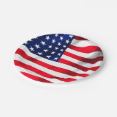 米国国旗の7月4日パーティー ペーパープレート (アングル)
