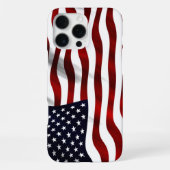 米国国旗のiPhoneケース波打ちデザイン iPhoneケース (裏面)