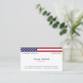 米国国旗のQRコード 名刺 (スタンド正面)