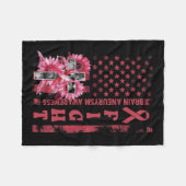 米国国旗ひまわりクリスチャン・ブルゴーニュ脳動脈 フリースブランケット (正面(横))