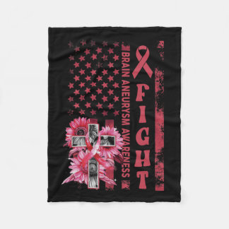 米国国旗ひまわりクリスチャン・ブルゴーニュ脳動脈 フリースブランケット