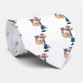 米国国旗を手にした愛国心のあるロバ ネクタイ (ロール)