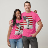 米国国旗を持つイエス Tシャツ (ユニセックス)