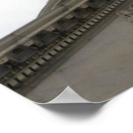 米国国旗を持つ米国議会建物 – 東 ポスター (角)