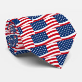 米国国旗を振るうパターンタイ ネクタイ (ロール)